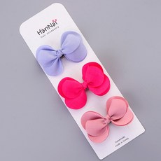 HANNAL RIBON 蝴蝶結髮夾3件組