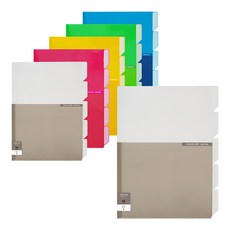ECO Chungwoon 彩色標籤5層文件夾 A4 隨機出貨, 6入