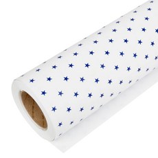 솔로몬샵 디자인랩 포인트스타 종이롤포장지 20m, 청색, 1개