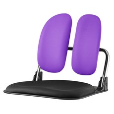 청심의자 폴더 스마트듀얼 좌식의자 블랙바디 메쉬원단, 투톤바이올렛