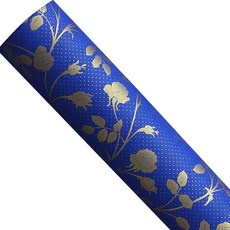 Solomon Shop Coco 玫瑰圓點捲筒包裝紙 20m, 藍色, 1個