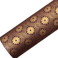 솔로몬샵 코코 국화 종이롤포장지 20m, 초코, 1개