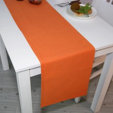 NASANDECO 帆布純棉桌旗, 胡蘿蔔橘, 4人用(180 x 30 cm)