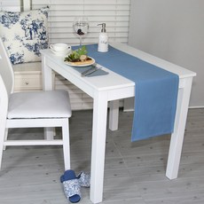 NASANDECO 帆布純棉桌旗, 遠景藍, 6人用(220 x 30 cm)