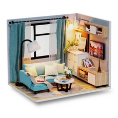 ADICO DIY 袖珍屋套組, 藍色客廳, 1個