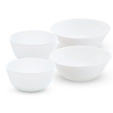 The Tableware 雙人飯碗湯碗組, 白色, 飯碗(2入) + 湯碗(2入)
