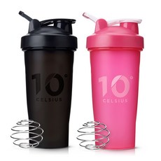 10 Degree CELSIUS 攪拌搖搖杯, 黑色 + 粉紅色, 600ml, 1套