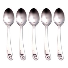 鬍子印花湯匙, 混色, 5入