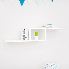 CUBICS 壁掛式收納架 B43, 二級, 白色