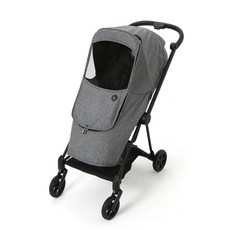 MomNest CYBEX MIOS嬰兒車專用雨罩, 黑灰色