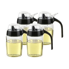 시노글라스 원터치 오일병 블랙, 250ml, 4개