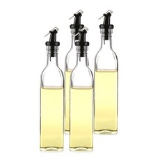 SINOGLASS 玻璃油瓶 黑色, 500ml, 4個