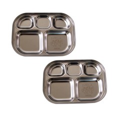 aizoum 碰碰狐不鏽鋼餐盤, 單色, 單品, 2個