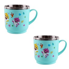 aizoum 碰碰狐不鏽鋼單耳水杯, 混色, 2入