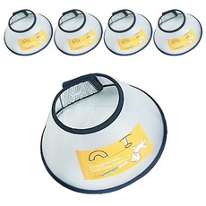 엘리자베스 애견목보호대(강아지 넥카라), 혼합색상, 5개