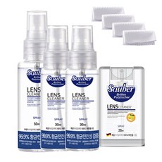 Sauber 噴霧口袋型 20ml+圓形 30ml x 2p+50ml+眼鏡清潔巾 4p B 套組, 1套