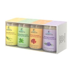 C Products 沐浴鹽組 迷迭香 125g+薰衣草 125g+薄荷 125g+天竺葵 125g, 1組