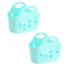 Bycell沐浴籃 軟星星 薄荷, 2件