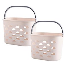 Bycell沐浴籃 半月形 米色, 2件