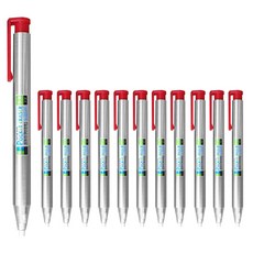 필락 3.8 포켓 펜 타입 버튼형 지우개, 혼합 색상, 12개입