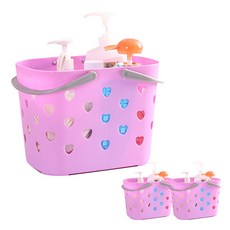 Bycell沐浴籃 愛心 紫色, 3片