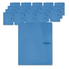 希望文件夾 PP 雙口袋文件夾 0.4T, 藍色, 20個