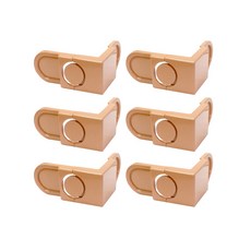 aguard L型抽屜安全鎖, 木頭色, 6個