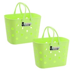 多功能浴式收納籃, 綠色, 2個