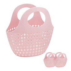 Bycell沐浴籃 柔軟十字 粉色, 3片