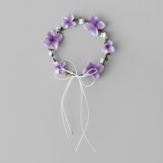 BLOOMING&ME 繡球花花冠 2入, 紫羅蘭色