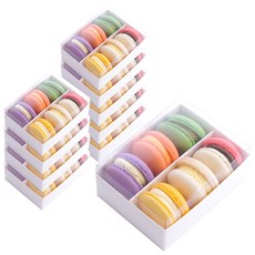 SW 透明PET 6格馬卡龍包裝盒 10.3*13.5*5.3cm, 混色, 10片