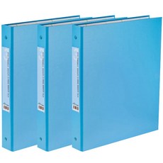 ECO Chungwoon Eco D型環活頁夾 A4 3cm 3孔, 天空藍, 3個