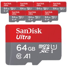 SanDisk 晟碟 Ultra microSDXC記憶卡 SDSQUAR-064G 8入, 64GB