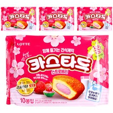 LOTTE 樂天 香甜草莓風味蛋黃派, 220g, 4袋
