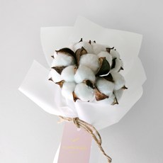 BLOOMING&ME 人造棉花 6p 現代花束 2p 套組, 白色的