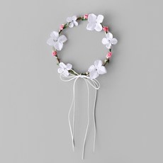 BLOOMING&ME 繡球花花冠 2入組, 白色