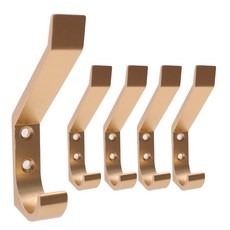 Choice Hardware 2層掛鉤 壁掛式掛鉤, 金色, 5個