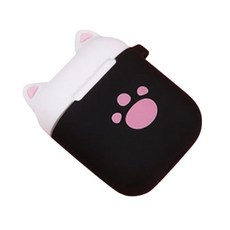 TP 귀여운 토끼냥냥이 에어팟 케이스 커버, 블랙냥이