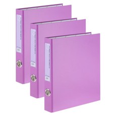 ECO Chungwoon D型環活頁夾 A4 3孔 3cm, 紫色, 3個