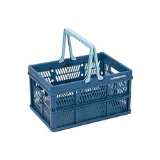 CAPTAINSTAG 行李箱收納袋家用清潔折疊籃中號 24L, 海軍, 1個