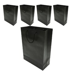 코팅 6호 쇼핑백 5p, 검정색