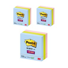 3M Post-it 便利貼 76mm*76mm 3色, 混色, 3片