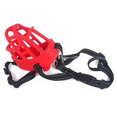 Pet FANGFANG 矽膠狗嘴 #4, 紅色的, 1個