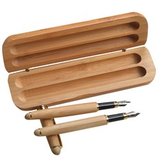 Minittine 迷你玉石木工藝雙筆組 鋼筆 原子筆 木盒 禮物盒, 0.5mm, 混合顏色