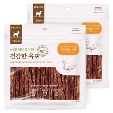 굿데이 강아지 건강한 육포, 오리가슴살 스틱, 300g, 2개