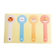 봄91 국산 애니멀 프렌즈 4종 스티커, 롤리팝, 75개입