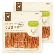 굿데이 강아지 건강한 육포, 닭가슴살 스틱, 300g, 2개