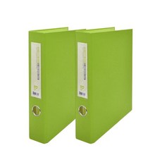 Alpha 3孔環保紙D環活頁夾A4 5cm, 綠色, 2入
