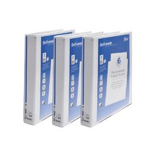 Munhwa Filing System 自製D型環活頁夾3孔B548-7 A4 3cm, 白色的, 3片