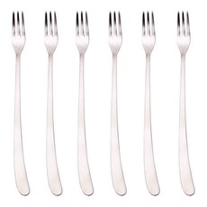 RAONNURI 波浪纖細茶叉, 單一顏色, 6個